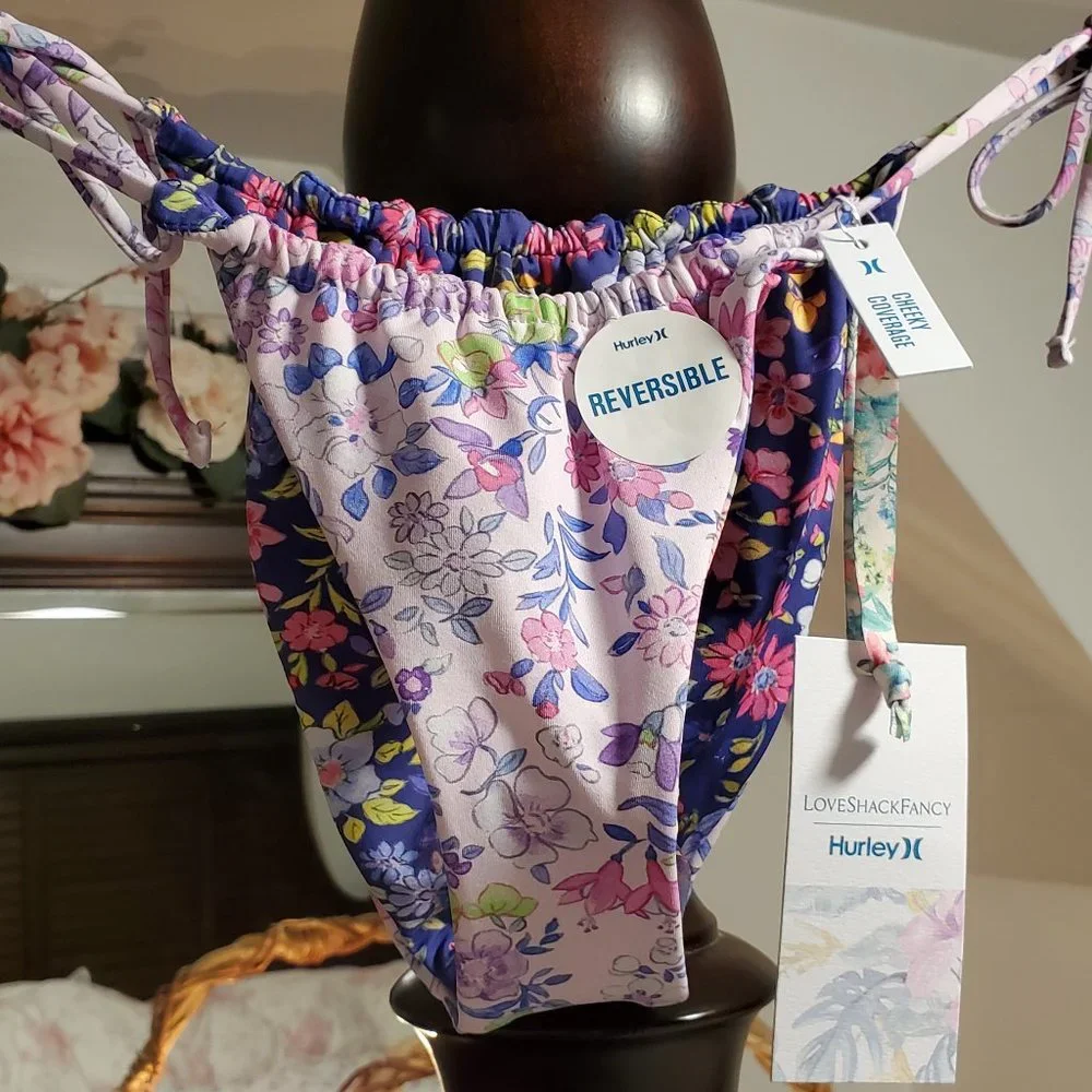 NWT LoveShackFancy x Hurley Cheeky Bikini Set XS - Picture 8 of 12